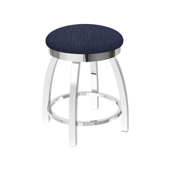 18" Swivel Vanity Stool, Chrome Finish, Graph Anchor Seat